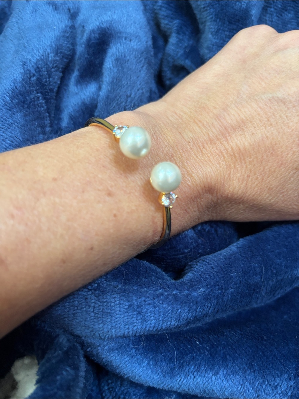 Kate Spade ♠️ New York ~Gold Pearls of Wisdom Open Cuff Bracelet